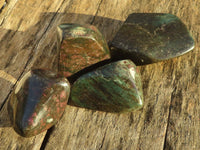 Polished  Fluorescent Ruby Corundum In Chrome Verdite Free Forms x 4 From Zimbabwe - Toprock Gemstones and Minerals 