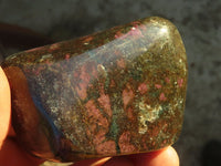 Polished  Fluorescent Ruby Corundum In Chrome Verdite Free Forms x 4 From Zimbabwe - Toprock Gemstones and Minerals 