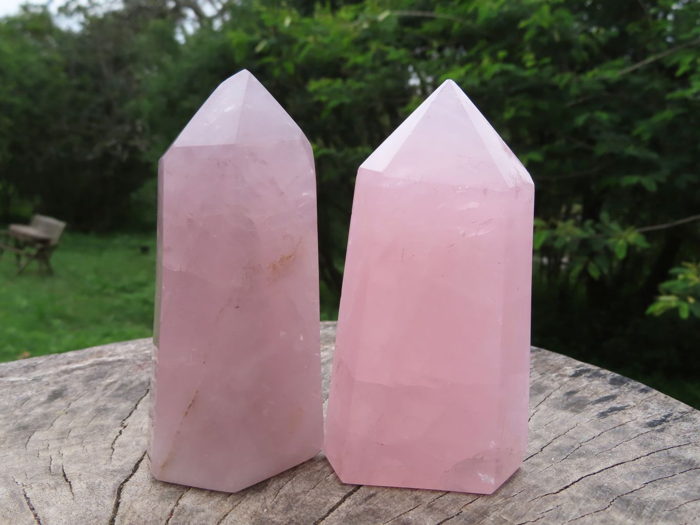 Polished Rose Quartz Crystal Points x 3 From Ambatondrazaka, Madagascar - TopRock