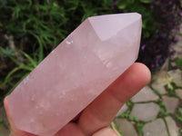 Polished Rose Quartz Crystal Points x 3 From Ambatondrazaka, Madagascar - TopRock