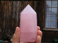 Polished Rose Quartz Crystal Points x 3 From Ambatondrazaka, Madagascar - TopRock