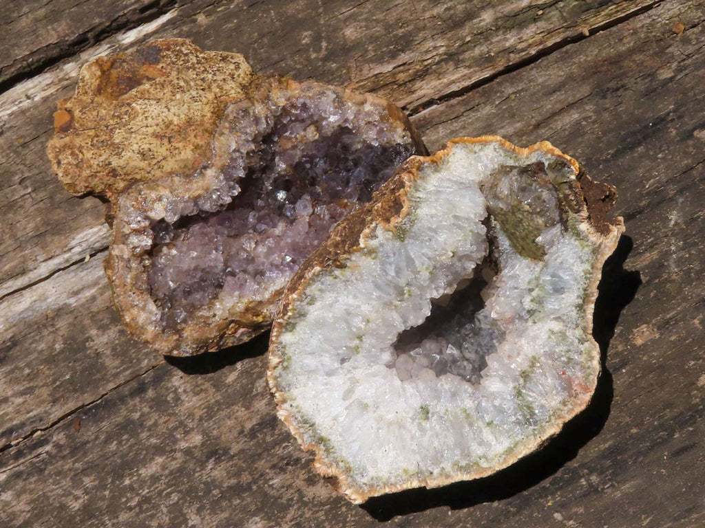 Natural Crystal Centred Agate Geodes  x 4 From Zululand, South Africa - TopRock