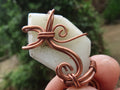 Polished Mixed Copper Wire Wrapped Jewellery Pendants x 7 From Congo - TopRock