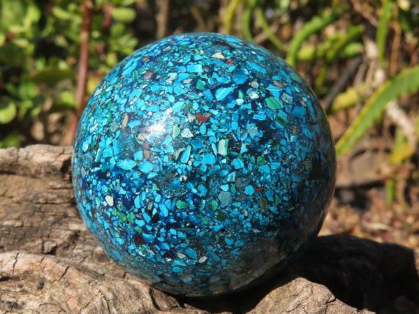 Polished A Grade Chrysocolla Conglomerate Spheres x 2 From Congo - TopRock