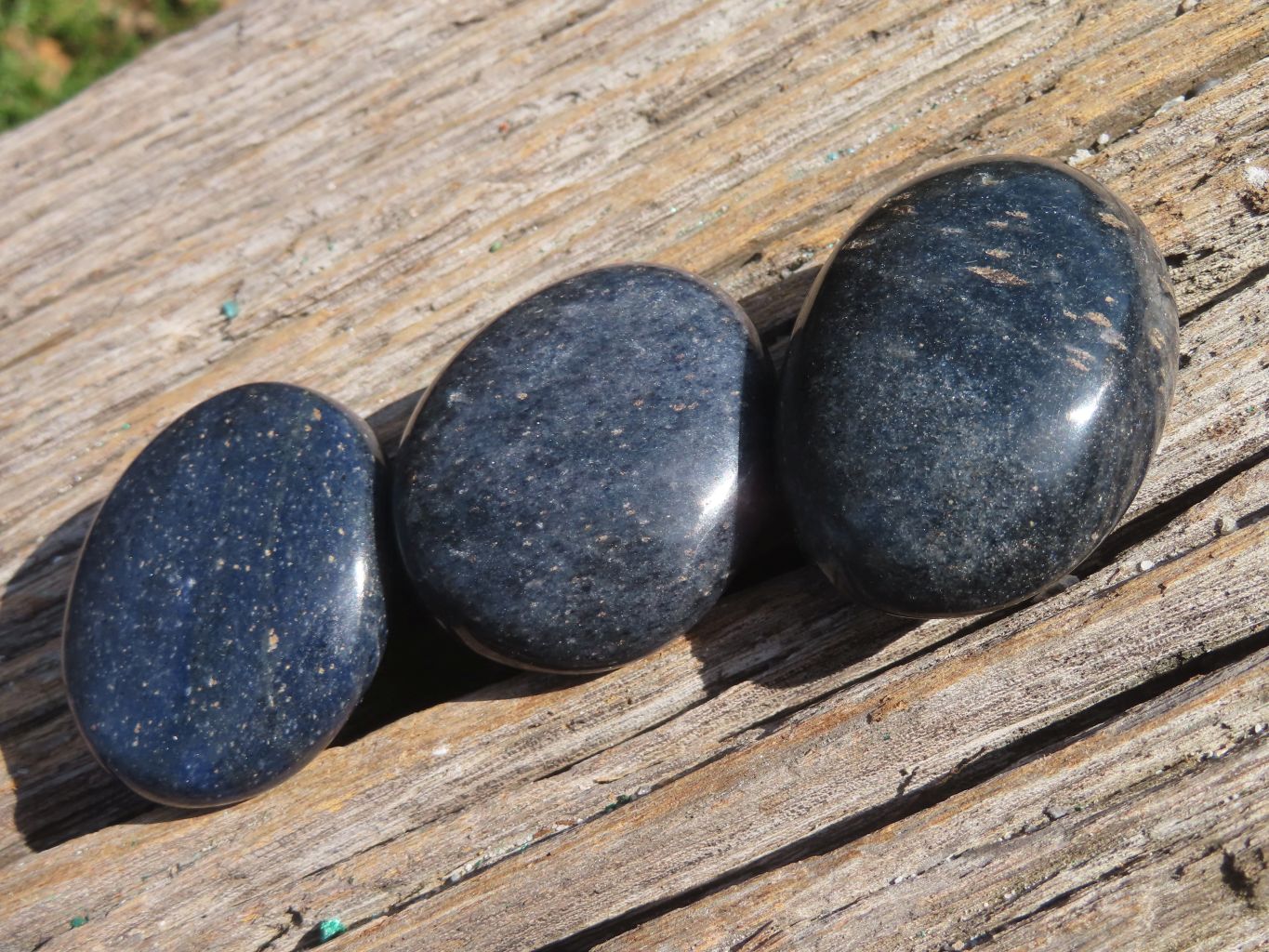 Polished Blue Lazulite Gallets x 20 From Ambatofinandrahana, Madagascar - TopRock