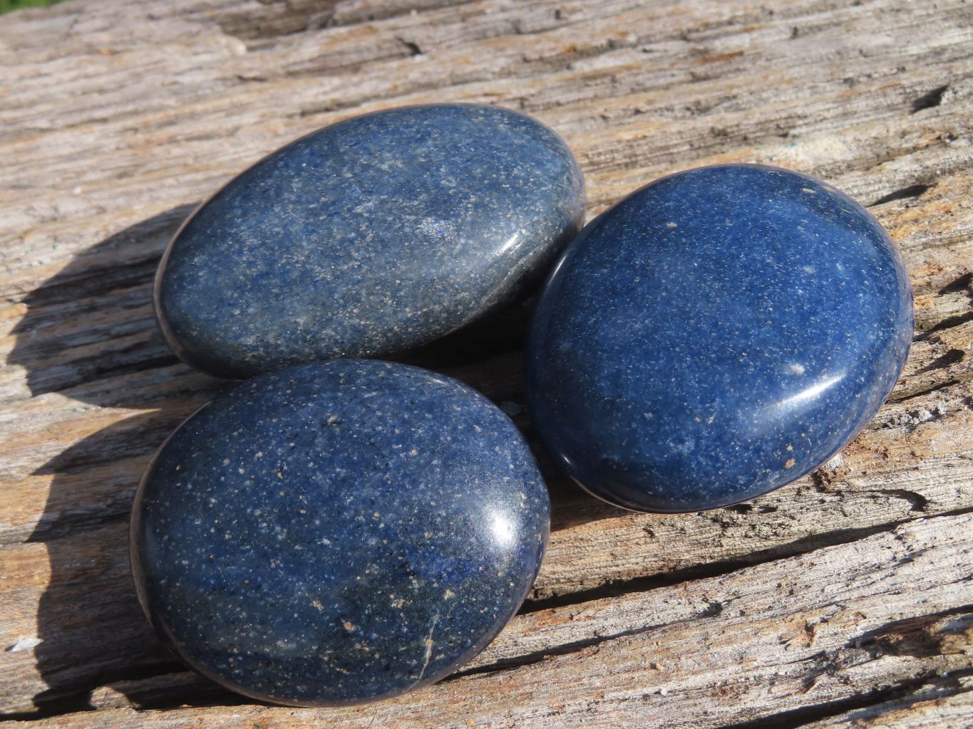 Polished Blue Lazulite Gallets x 20 From Ambatofinandrahana, Madagascar - TopRock