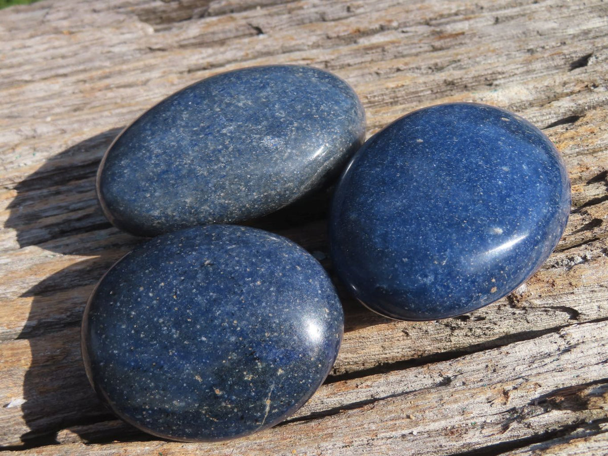 Polished Blue Lazulite Gallets x 20 From Ambatofinandrahana, Madagascar - TopRock