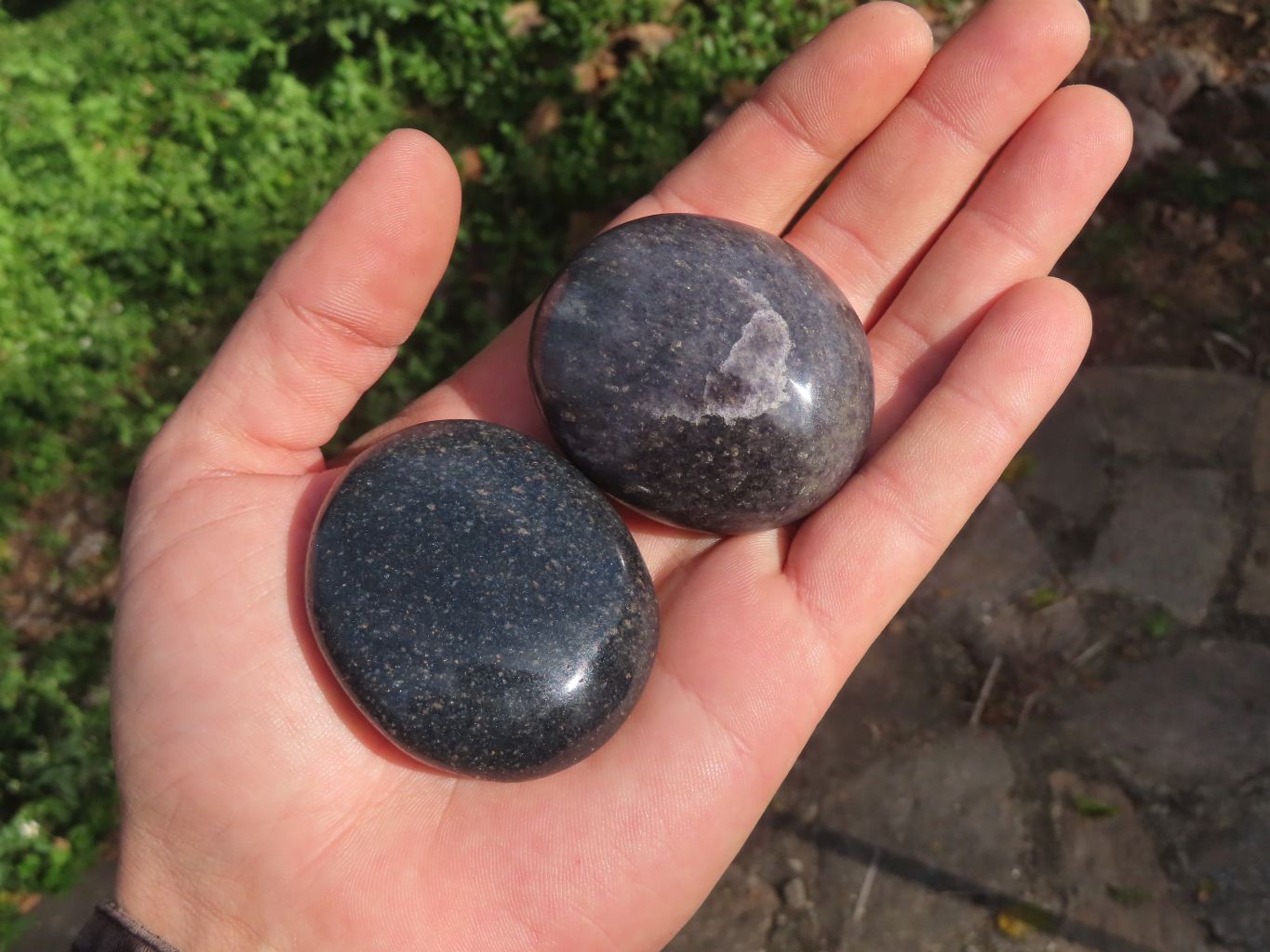 Polished Blue Lazulite Gallets x 20 From Ambatofinandrahana, Madagascar - TopRock