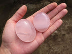 Polished Gemmy Pink Rose Quartz Palm Stones  x 12 From Madagascar - Toprock Gemstones and Minerals 