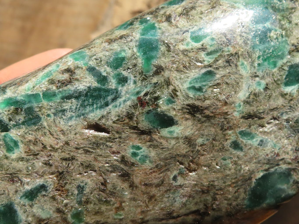 Polished Rare Emerald Mica In Matrix Standing Free Forms x 2 From Mutoko, Zimbabwe - Toprock Gemstones and Minerals 