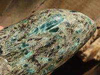 Polished Rare Emerald Mica In Matrix Standing Free Forms x 2 From Mutoko, Zimbabwe - Toprock Gemstones and Minerals 