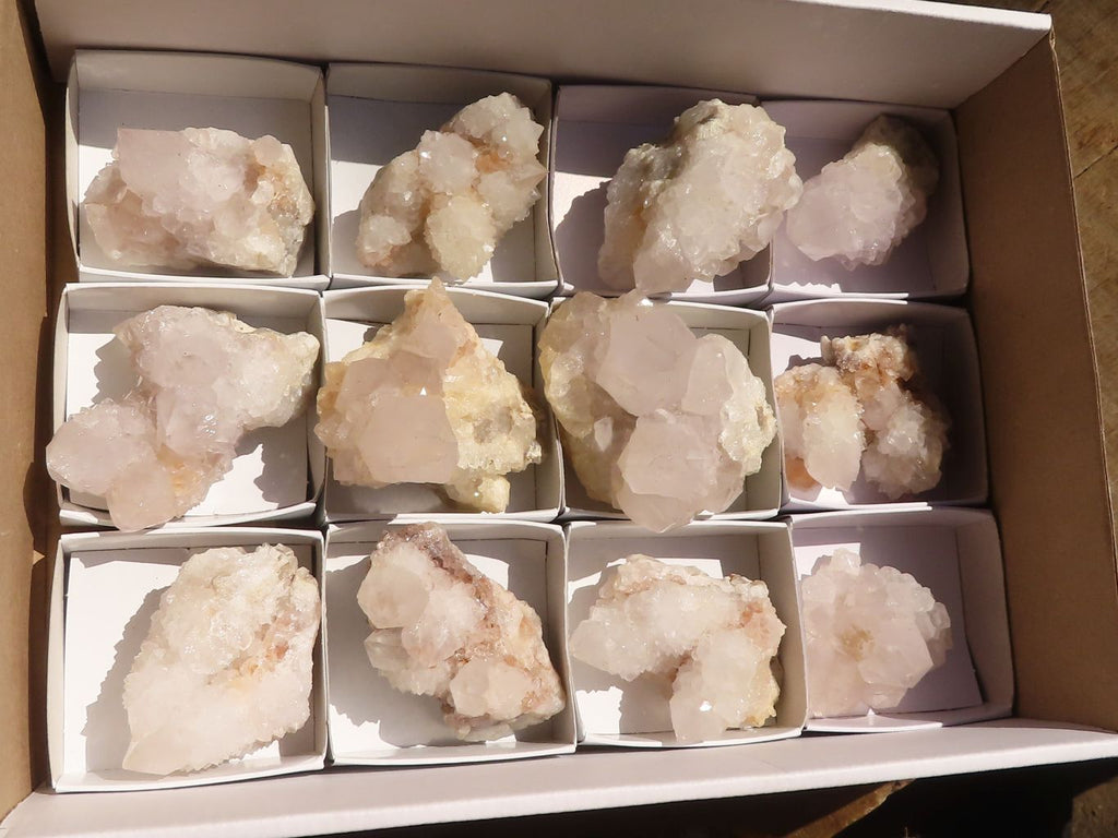 Natural Pale Spirit Quartz Clusters x 12 From Boekenhouthoek, South Africa - Toprock Gemstones and Minerals 