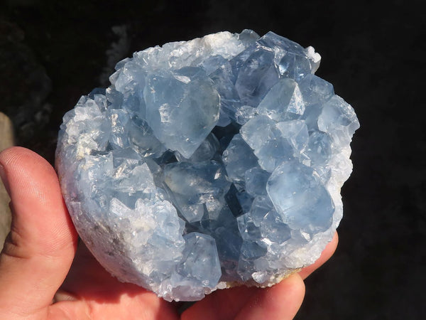 Natural Blue Celestite Crystal Specimens  x 2 From Sakoany, Madagascar
