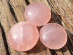 Polished Gemmy Pink Rose Quartz Palm Stones  x 12 From Madagascar - Toprock Gemstones and Minerals 
