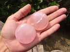 Polished Gemmy Pink Rose Quartz Palm Stones  x 12 From Madagascar - Toprock Gemstones and Minerals 