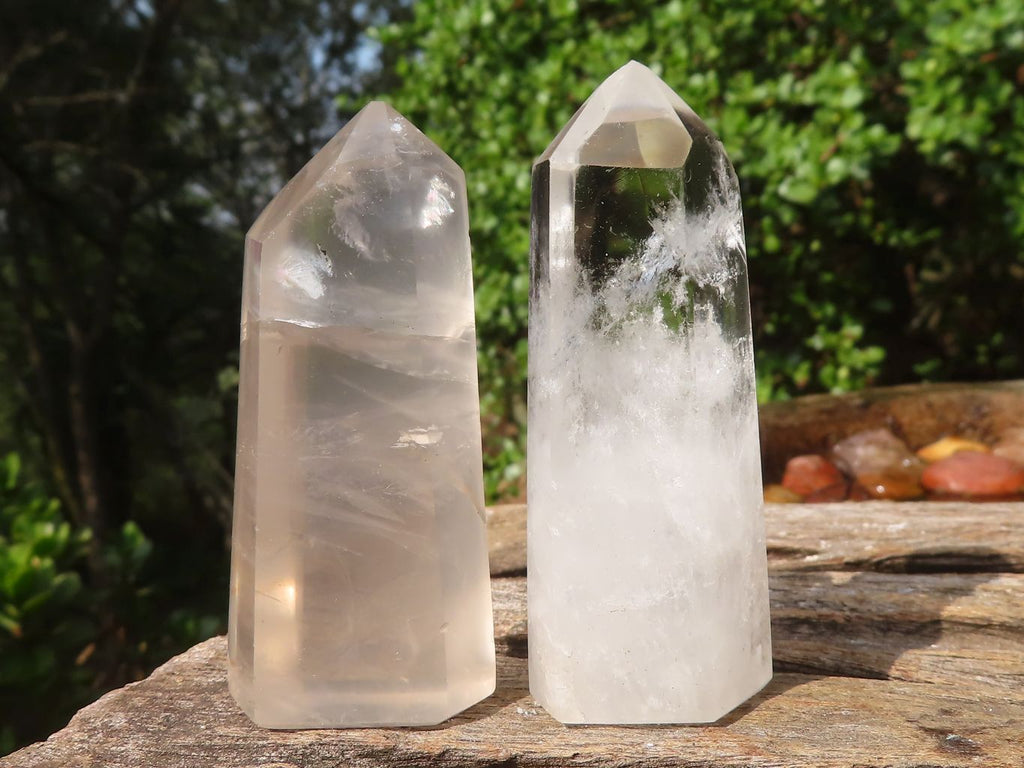 Polished Lovely Mixed Selection Of Quartz Points  x 12 From Madagascar - Toprock Gemstones and Minerals 