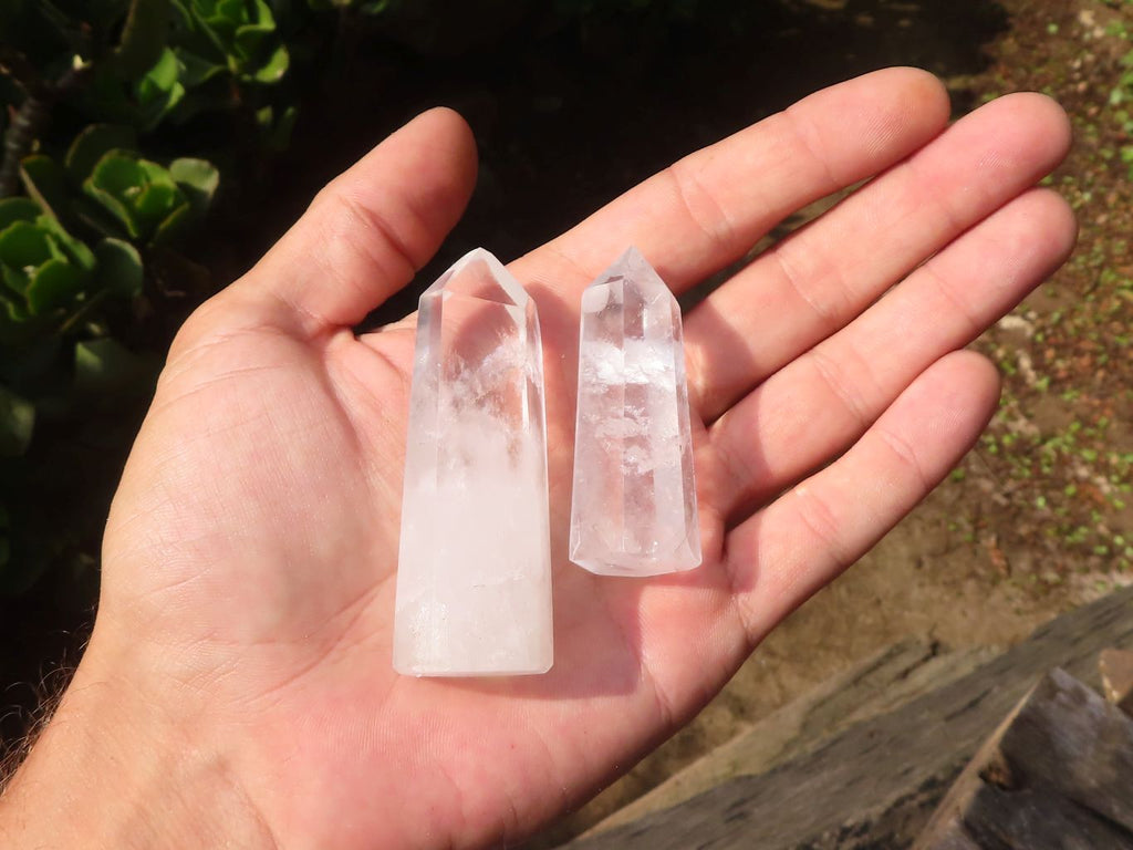 Polished Lovely Mixed Selection Of Quartz Points  x 12 From Madagascar - Toprock Gemstones and Minerals 