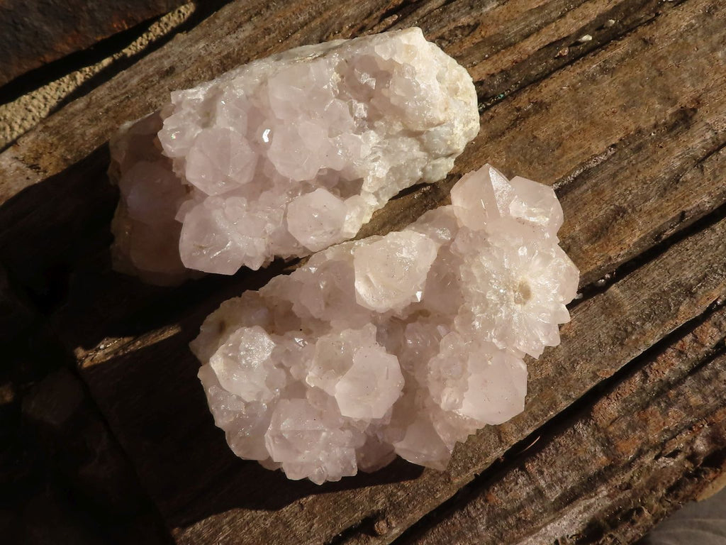 Natural White Spirit Quartz Clusters  x 2 From Boekenhouthoek, South Africa - Toprock Gemstones and Minerals 
