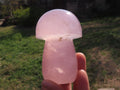 Polished Gemmy Pink Rose Quartz Mushrooms  x 5 From Madagascar - TopRock