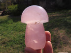 Polished Gemmy Pink Rose Quartz Mushrooms  x 5 From Madagascar - TopRock