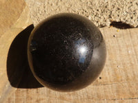Polished Schorl Black Tourmaline Spheres x 3 From Madagascar - Toprock Gemstones and Minerals 