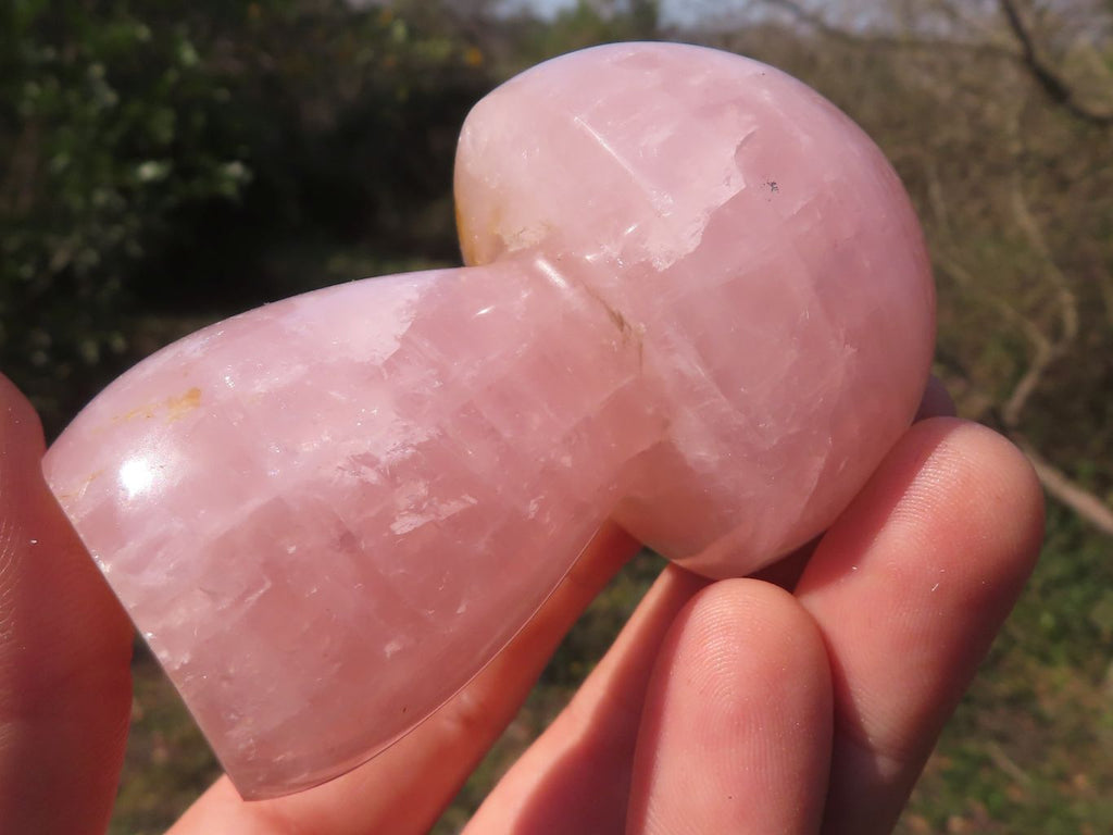 Polished Gemmy Pink Rose Quartz Mushrooms  x 5 From Madagascar - TopRock