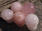Polished Gemmy Pink Rose Quartz Mushrooms  x 5 From Madagascar - TopRock