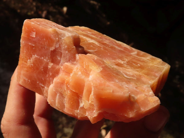Natural Sunset Orange Calcite Specimens  x 3 From Spitzkop, Namibia - Toprock Gemstones and Minerals 