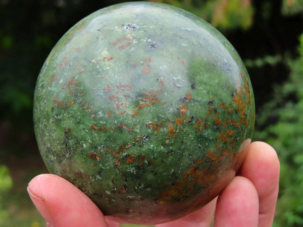 Polished Chrysoprase Spheres x 2 From Madagascar - TopRock