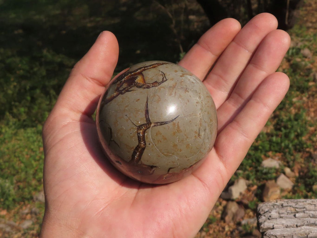 Polished Septerye (Calcite & Aragonite) Spheres  x 4 From Mahajanga, Madagascar - TopRock