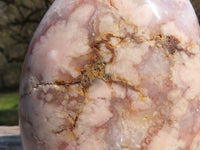 Polished Gorgeous Pink Coral Flower Agate Standing Free Forms  x 2 From Antsahalova, Madagascar - TopRock