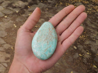 Polished Kobi Blue Amazonite Gallets x 14 From Zimbabwe - TopRock