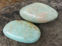 Polished Kobi Blue Amazonite Gallets x 14 From Zimbabwe - TopRock