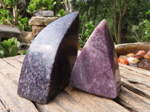 Polished Purple Lepidolite Free Forms  x 6 From Zimbabwe - Toprock Gemstones and Minerals 