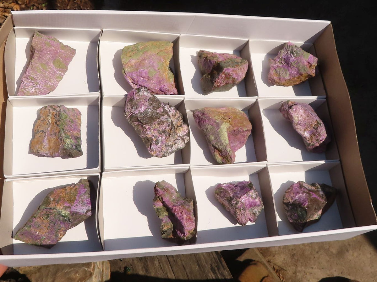 Natural Rough Stichtite Cobbed Specimens x 12 From Barberton, South Africa - Toprock Gemstones and Minerals 