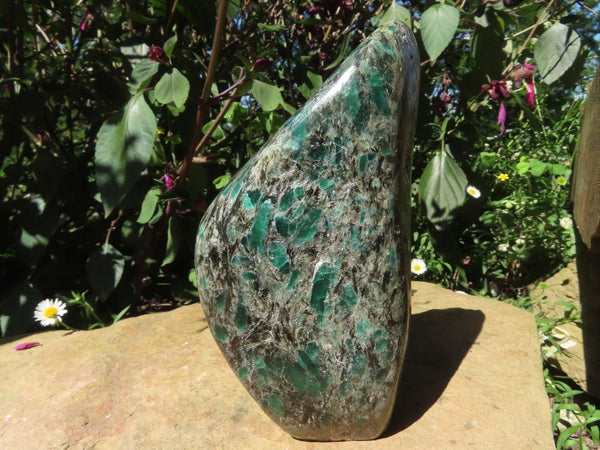 Polished Emeralds In Matrix Standing Free Form x 1 From Sandawana, Zimbabwe - TopRock