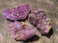 Natural Small Dark "Amethystos" Amethyst Clusters x 63 From Kwaggafontein, South Africa - TopRock