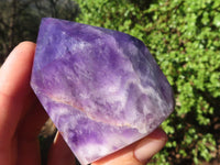 Polished Deep Purple Chevron Amethyst Points  x 4 From Zambia - Toprock Gemstones and Minerals 