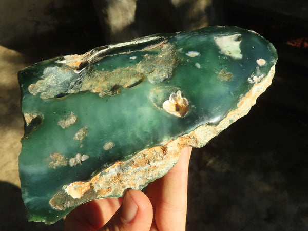 Polished Green Mtorolite / Emerald Chrome Chrysoprase Plates  x 2 From Zimbabwe