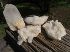 Natural Mixed Quartz Clusters & Crystals  x 4 From Madagascar - TopRock