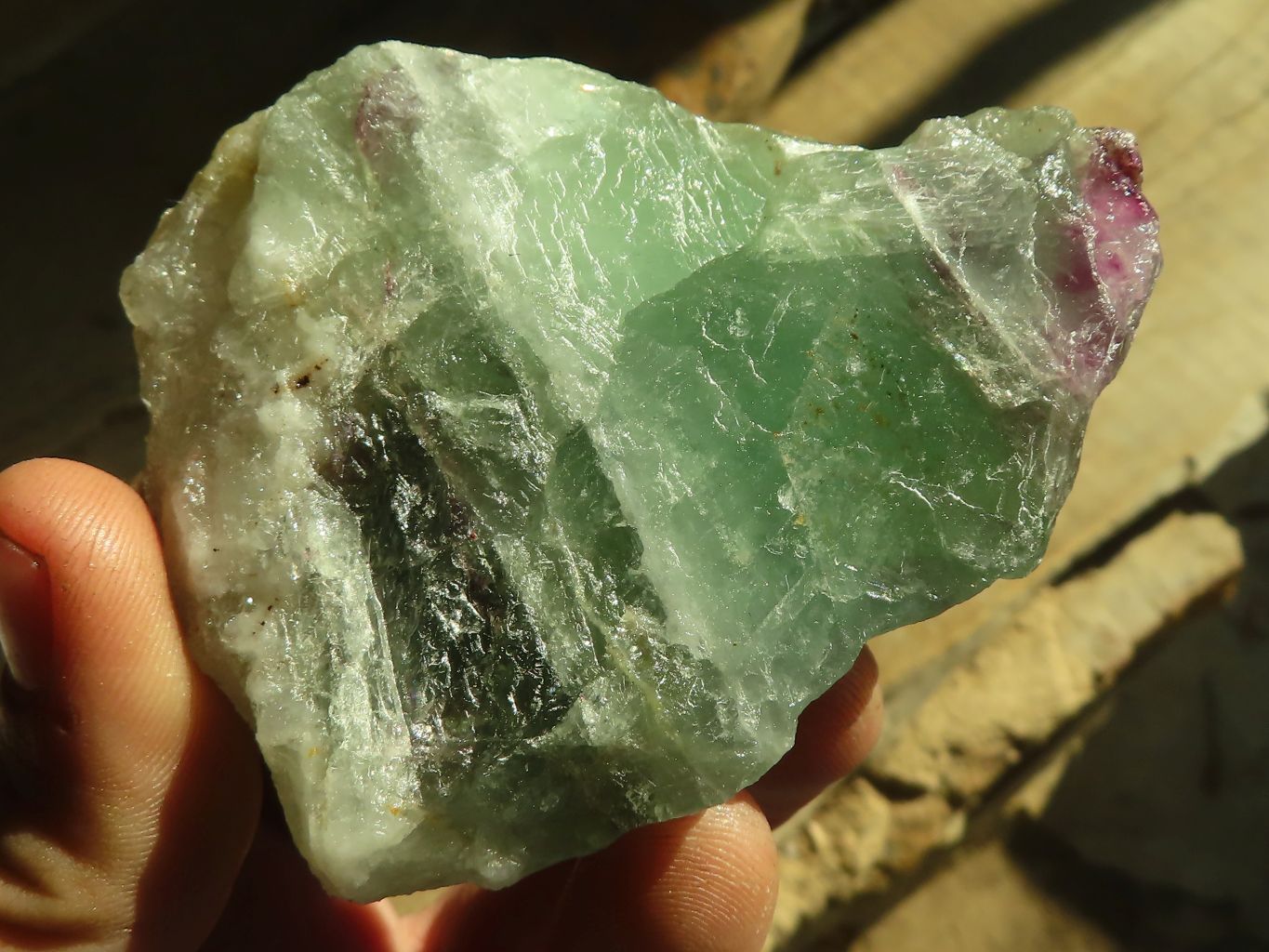 Natural Rough Watermelon Fluorite Cobbed Specimens  x 12 From Uis, Namibia - Toprock Gemstones and Minerals 