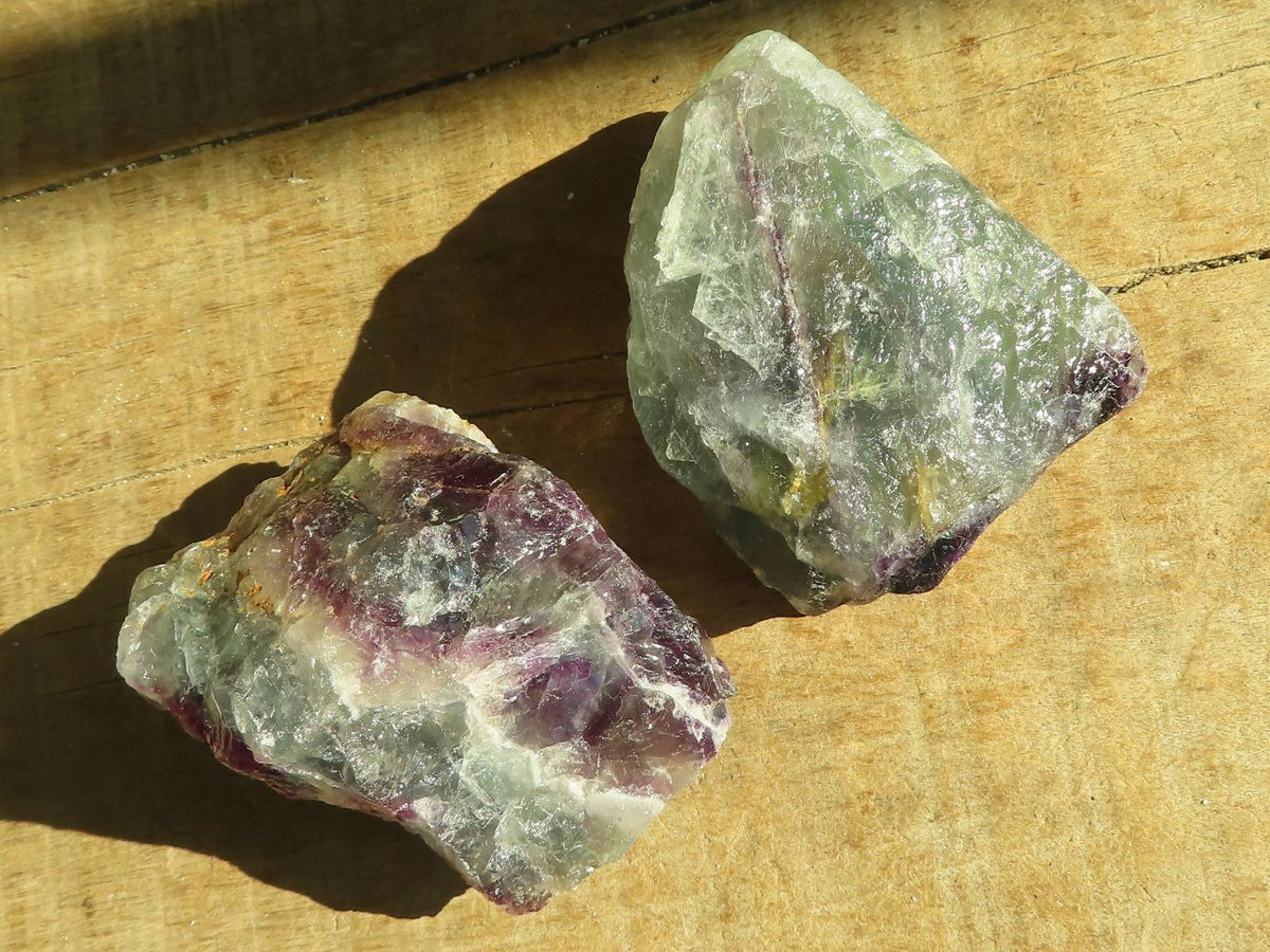 Natural Rough Watermelon Fluorite Cobbed Specimens  x 12 From Uis, Namibia - Toprock Gemstones and Minerals 
