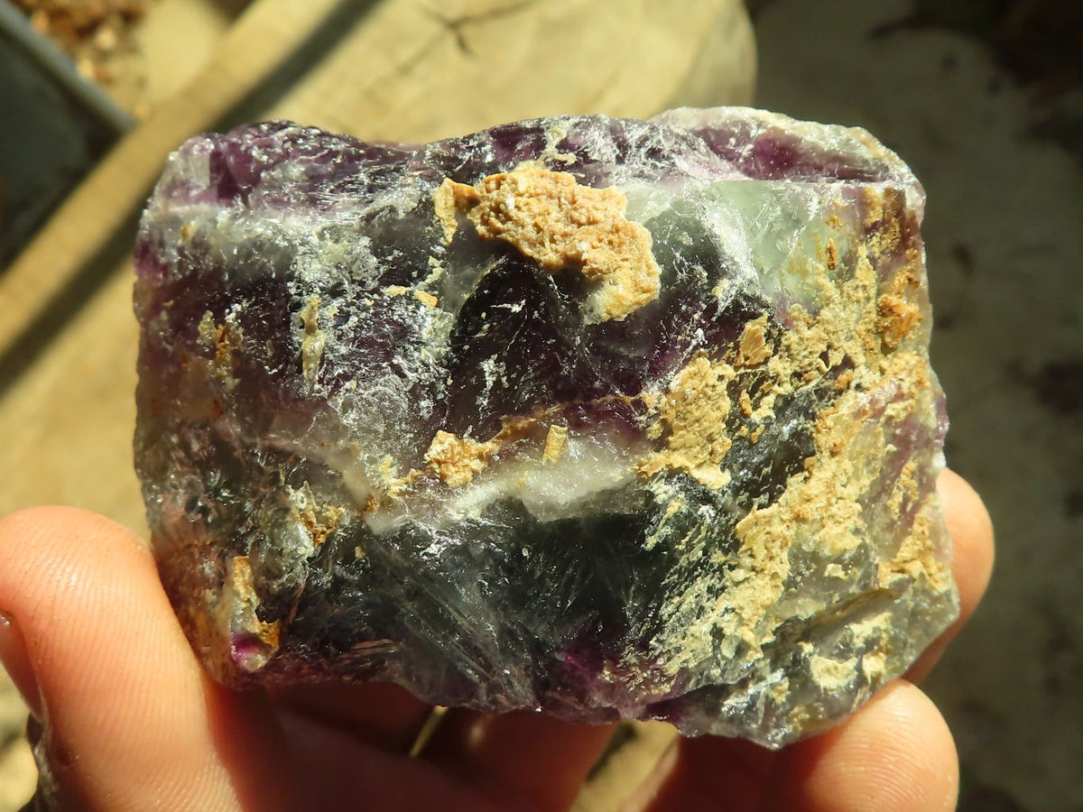 Natural Rough Watermelon Fluorite Cobbed Specimens  x 12 From Uis, Namibia - Toprock Gemstones and Minerals 