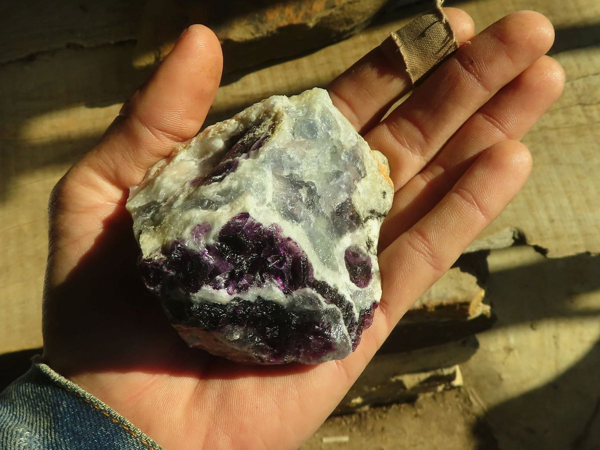 Natural Rough Watermelon Fluorite Cobbed Specimens  x 12 From Uis, Namibia - Toprock Gemstones and Minerals 