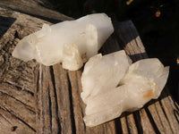 Natural Lovely White Quartz Clusters  x 2 From Madagascar - Toprock Gemstones and Minerals 