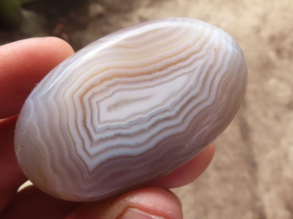 Polished Highly Selected Banded Agate Palm Stones  x 20 From Madagascar - Toprock Gemstones and Minerals 