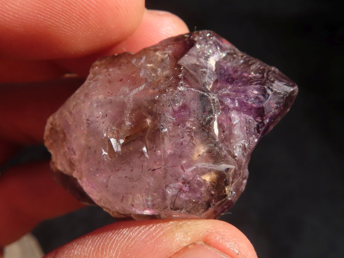 Natural Smokey Window Amethyst Crystal Specimens  x 12 From Chiredzi, Zimbabwe - Toprock Gemstones and Minerals 