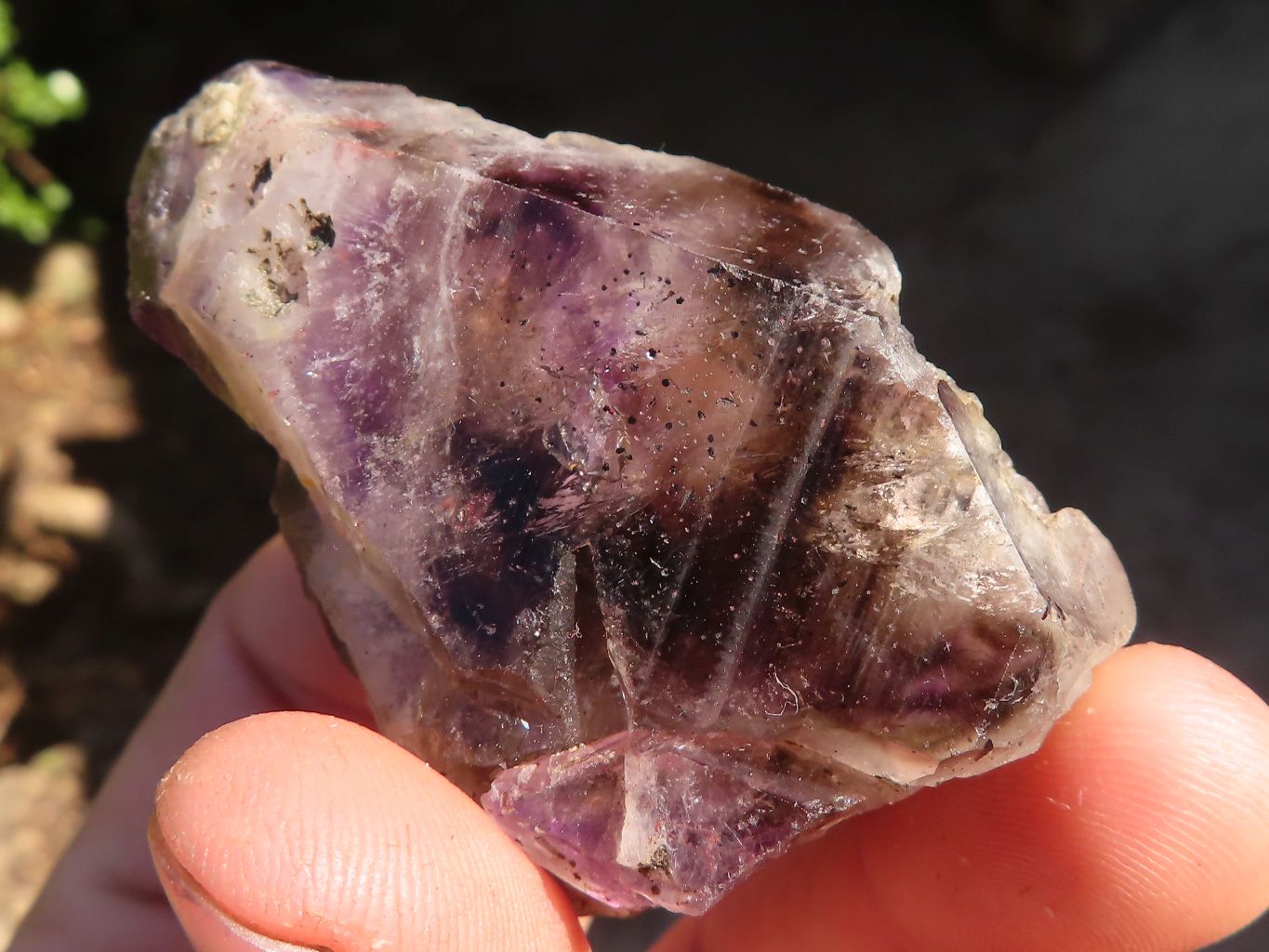 Natural Smokey Window Amethyst Crystal Specimens  x 12 From Chiredzi, Zimbabwe - Toprock Gemstones and Minerals 