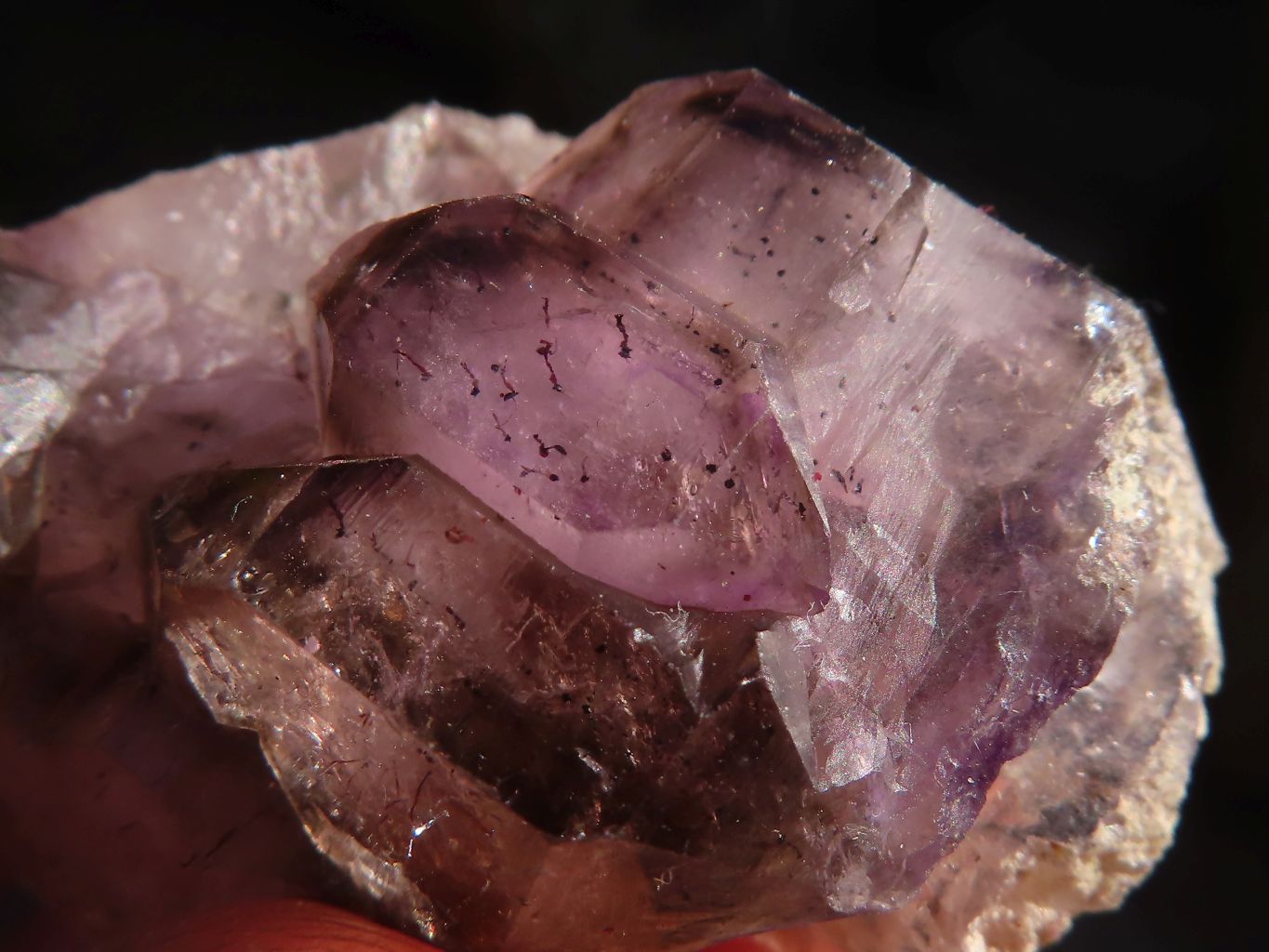 Natural Smokey Window Amethyst Crystal Specimens  x 12 From Chiredzi, Zimbabwe - Toprock Gemstones and Minerals 