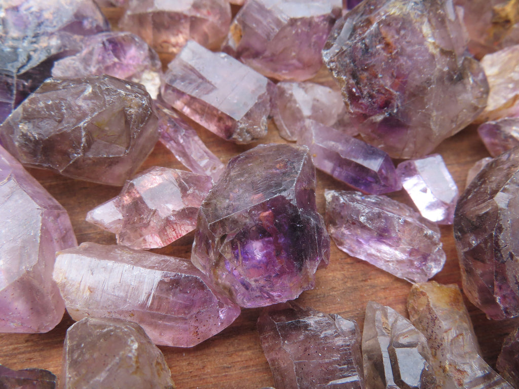 Natural Mine Run Mini to Small Amethyst/Smokey Quartz Crystals - sold per 500g - From Chiredzi, Zimbabwe - TopRock